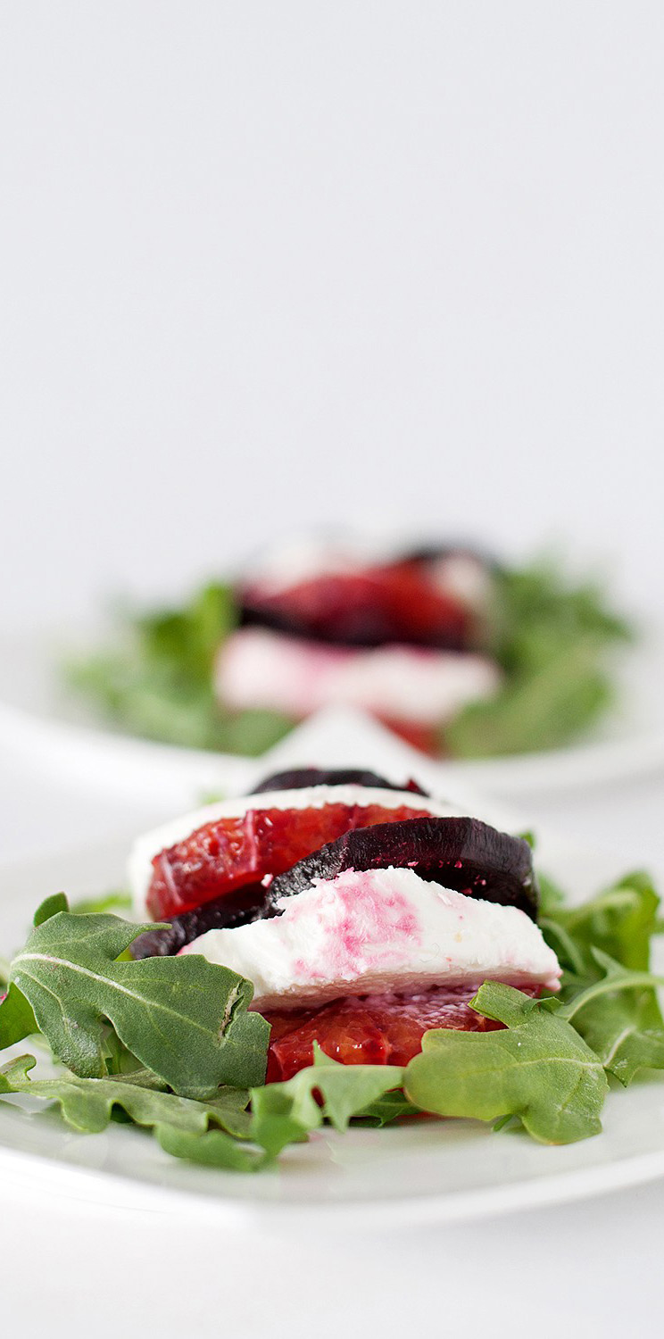Beet Blood Orange Goat Cheese Arugula Salad